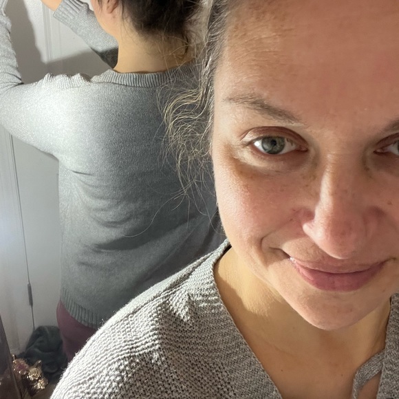 OLD NAVY SIZE M MEDIUM SWEATER GRAY CABLE KNIT COTTON BLEND 677 TOP SHIRT EUC - Picture 15 of 15